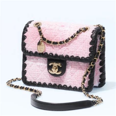 chanel mini shopping bag tweed